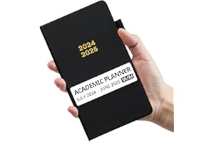 ZOTIA Pocket Calendar 2024-2025 for Purse, Small Size Monthly & Weekly Academic Planner -12 Months (July 2024 - June 2025), Hardcover Mini Pocket Planner, 3.6" x 6.7" - Black