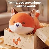 Mewaii Cute Fox Plush Pillow Red Fox Stuffed Animal 13 Inch Kawaii view 8