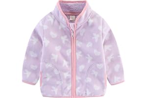 Toddler Boys Girls Full-Zip Polar Fleece Jacket Spring Autumn Winter Zip up Sweatshirt Hoodie Toddler Girl Fleece