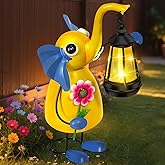 Solar Outdoor Garden Decor Elephant Statue Lights, 14" Metal Elephant with Solar Garden Lights for Outdoor, Yard, Patio Decor, Unique Birthday Gifts for Women Mom Grandma Cute Housewarming Gifts
