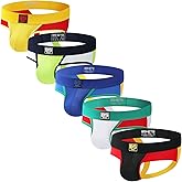 BSHETR Men's Jockstraps Athletic Supporters 5-Pack Ultra Soft Daily Sports Underwear