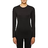 Cuddl Duds ClimateRight Microfiber Warm Underwear Long Sleeve top (Black)