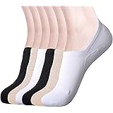 DIBAOLONGWomens No Show Socks Non Slip Flat Boat Line Low Cut Socks (6-12 Packs)