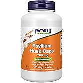 NOW Foods Supplements, Psyllium Husk Caps 700 mg with 50 mg of Apple Pectin, Intestinal Health*, 180 Veg Capsules