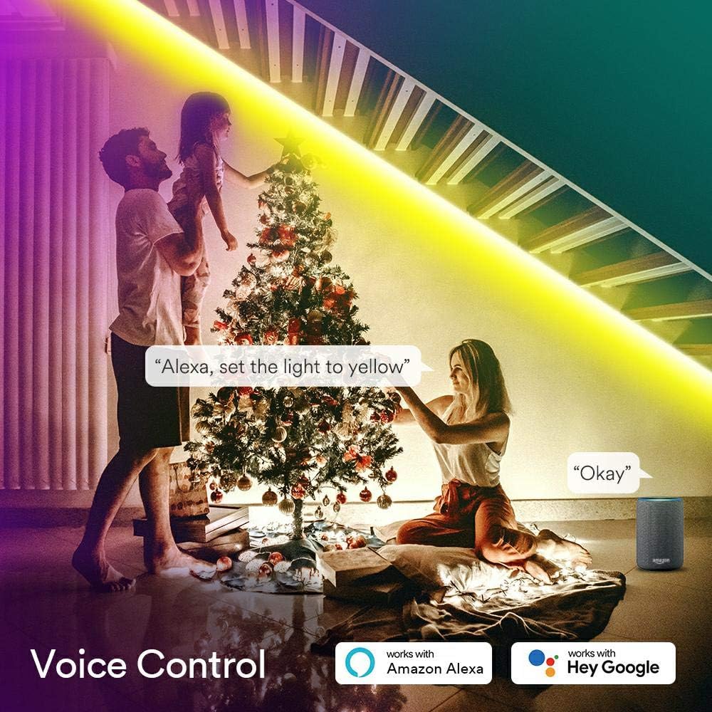 Alexa LED Strip, Lumary Smart LED Strips Lights SMD 5050 RGB Dimmer ...
