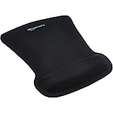 Amazon Basics Rectangular Gel Computer Mouse Pad with Wrist Support Rest, Small, Pack of 20, Black