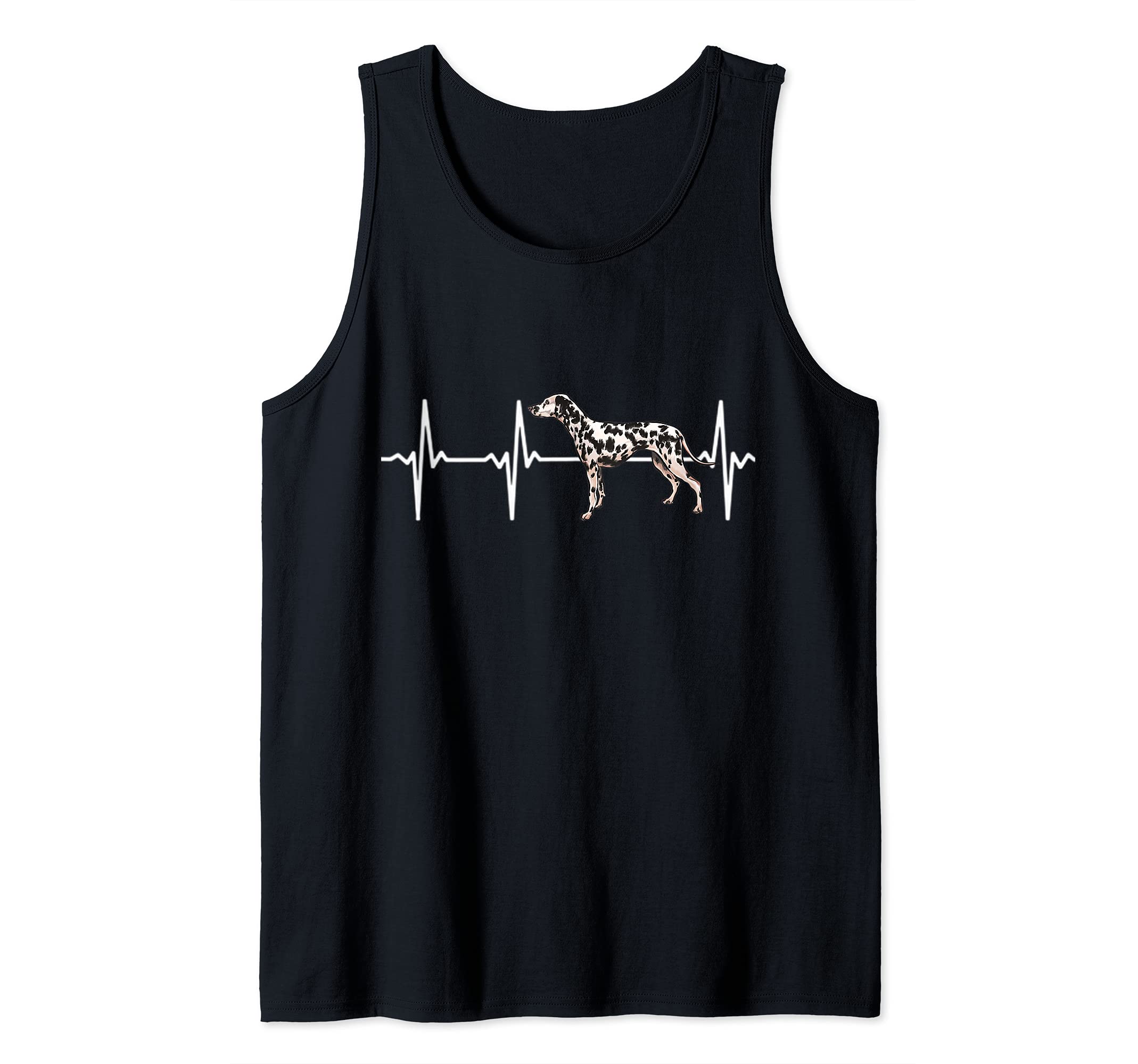 Dalmatian Heartbeat Love My Dog Tank Top