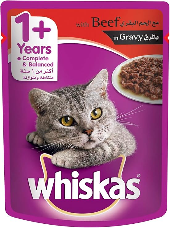 Whiskas Beef in Gravy Cat Food, 85 gm Buy Online at Best Price in UAE