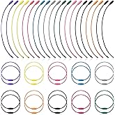 20 PCS Wire Key Ring 6" Wire Keychain Cable Stainless Steel Large Key Ring Hoop for Keyrings, Luggage Tags