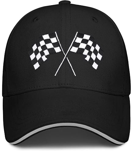 Skicuff 12 Pcs Racing Car Flag Hats Bulk Checkered Race Car  display picture 2