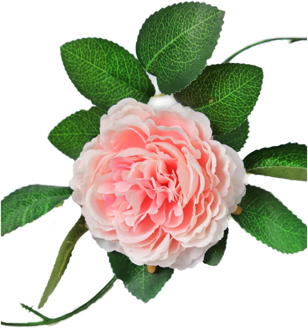 SHACOS 3pcs Artificial Flower Garland 3 Strand 6.0 m Fake Rose Garland Flower Vines for Wedding Party Home Garden Pink - Image 4
