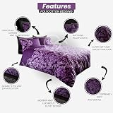 Gaveno Cavailia Empire Damask Purple Double Duvet Set 3 Piece view 2