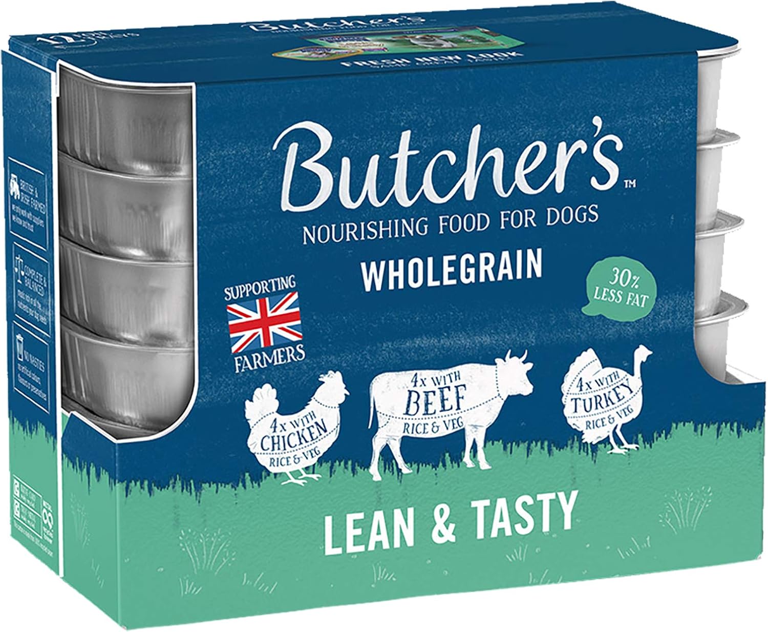 Butchers Tray Lean & Tasty Chicken, Beef & Turkey Dog Food (24 x 150g