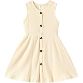 PATPAT Baby & Toddler Girl Ribbed Knit Cotton Dress – Versatile Sleeveless Summer Tank & Long Sleeve Fall Dress, Sizes 3M–6Y