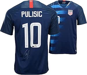 Christian Pulisic Team USA Autographed Blue USA Jersey - Panini - Fanatics Authentic Certified 