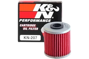 K&N Motorcycle Oil Filter: High Performance, Premium, Designed to be used with Synthetic or Conventional Oils: Fits Select Kawasaki, Suzuki, Beta Vehicles, KN-207
