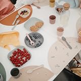Mushie Silicone Placemat for Kids Non-Slip Vanilla Confetti 48 x 23 cm view 5