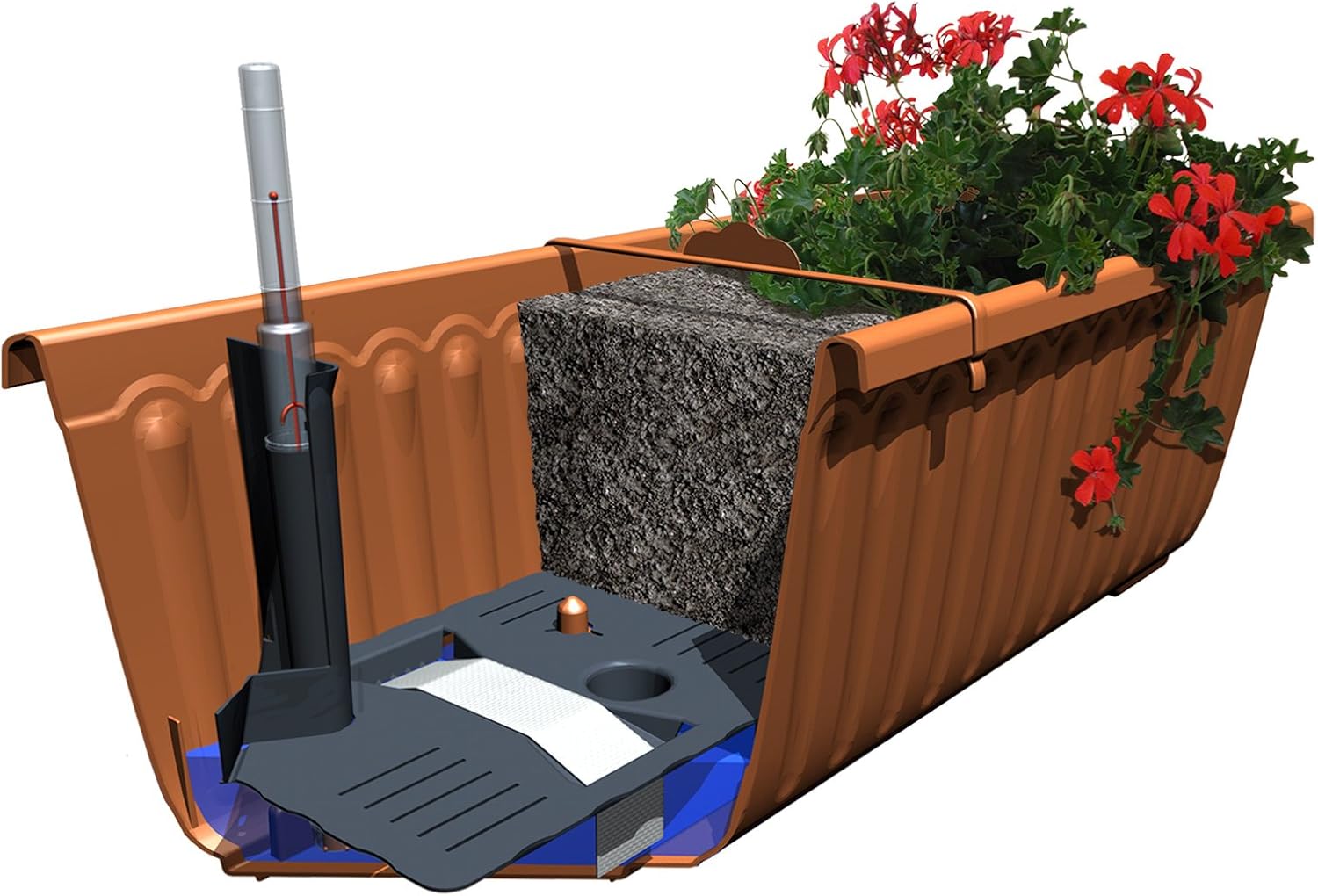 Schumm 1909028024 Siesta Lux - Jardinera de balcón con sistema de ...