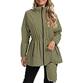 Zando Lightweight Rain Jacket Women Waterproof - Packable Windbreaker Jacket Raincoats for Women with Hood for Travel Outdoor