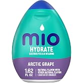 mio Hydrate Liquid Water Enhancer, Arctic Grape, 1.62 fl oz | 0 Sugar &amp; 0 Calories, Electrolyte Boost, Control Flavor with a Squeeze, Portable