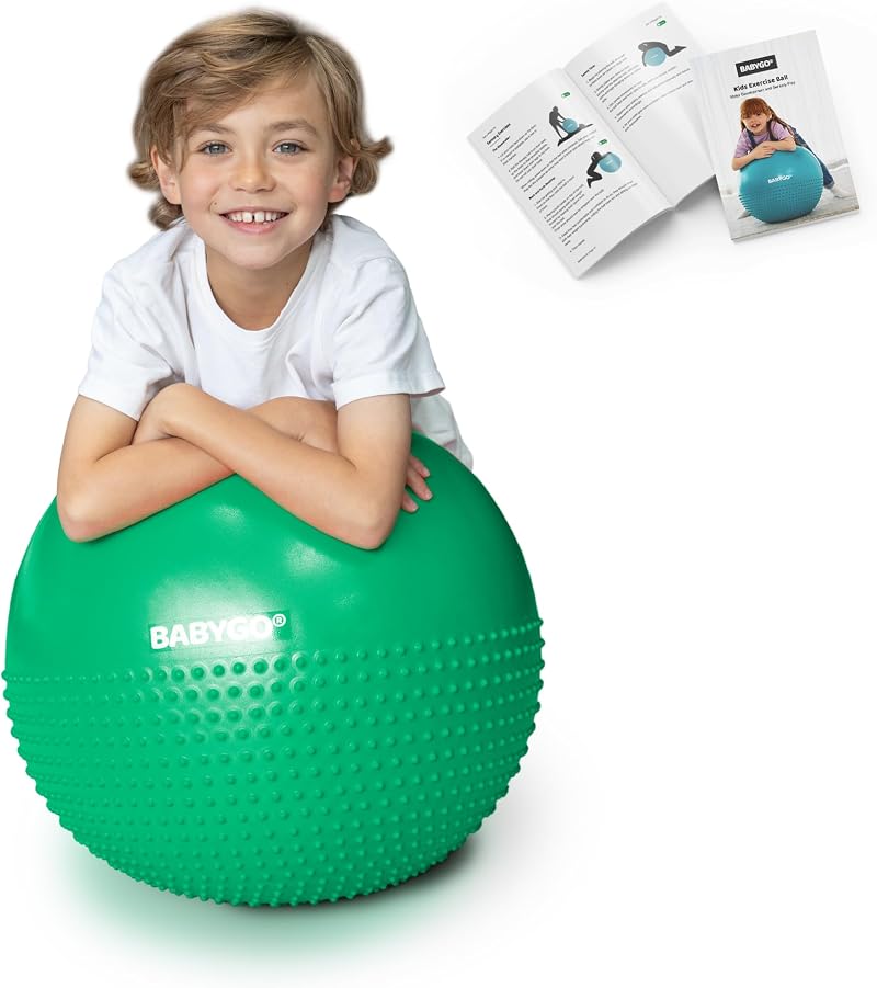 BABYGO Sensory Exercise Ball Peanut Ball for Kids Autism Therapy Green