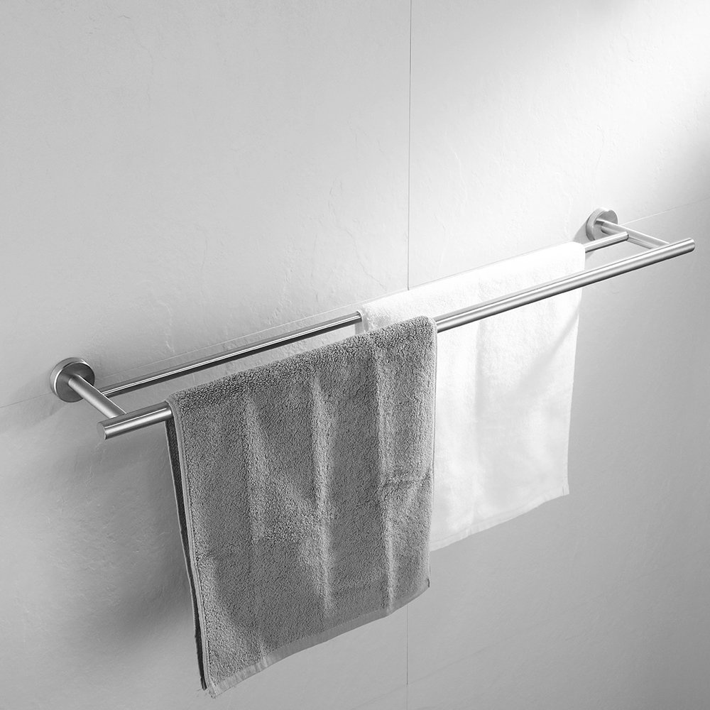 JQK Double Bath Towel Bar, 30 Inch Stainless Steel Towel Rack for