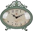 Amazon.com: JUSTUP Vintage Table Clock, Retro Non-Ticking European ...