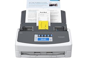 Fujitsu ScanSnap iX1600 Deluxe Versatile Cloud Enabled Document Scanner with Adobe Acrobat Pro DC for Mac or PC, White (Renew