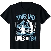 T-shirt Enfant Pêche 'Life's A Game Fishing Is Serious' - Bleu Clair - Tailles 10-12 à 18-20 - Fruit Of The Loom