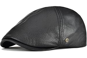 VOBOOM Leather Ivy Newsboy Caps 6 Panel Cabbie Beret Hat