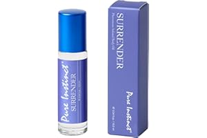 Pure Instinct SURRENDER Roll-On The Original Pheromone Infused Body Oil Perfume Fragrance EdP Parfum - For Her Women - TSA Ready 0.34 fl oz
