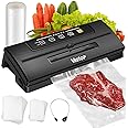 Veetop Vacuum Sealer, Automatic 80kPa Food Sealer Machine with Dry Moist Modes for Food Preservation,1 Vacuum Rolls & 10Pcs Vacuum Seal Bags