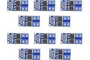 Teyleten Robot DC 5V-36V 15A Max 30A 400W Dual High-Power MOSFET Trigger Switch Drive Module 0-20KHz PWM Adjustment Electronic Switch Control Board DC Motor Speed Controller for Arduino 10pcs