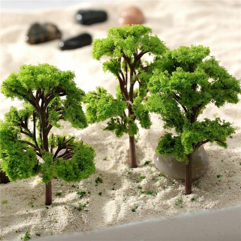 10PCS Model Trees, Mini Scenery Diorama Model Tree, Simulation Miniature Tree Railroad Plastic Scale Scene