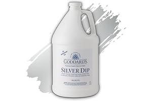 GODDARD'S Goddard’s Silver Cleaner Dip – Silver Jewelry Cleaner Solution for Hard-to-Reach Silverplate, Cutlery & Small Items – Professional Use Silver Tarnish Remover – Silverware Cleaning Supplies (1 Gal)