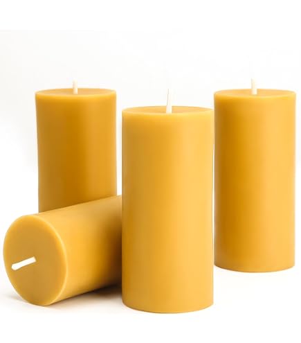 Bougies En Cire D'abeille Pure - Lot De 12 - Parfum Miel Naturel - Durée Combustion ~4h, Sans Fumée - Diamètre 4 Cm