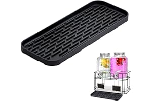 BRIKINTE Drip Pan Compatible with Drink Dispenser, 1 Pack Silicone Tray Mat for DD&HAPP Glass Drink Dispenser