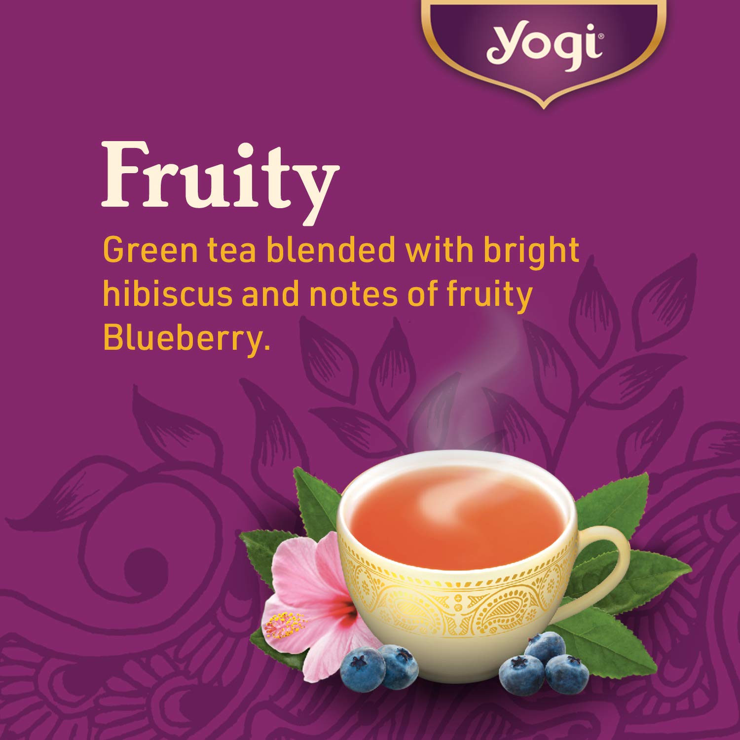 Yogi Tea - Green Tea Blueberry Slim Life (6 Pack) - Energizes and Supports a Dieting Program - 96 Tea Bags : Grocery & Gourmet Food