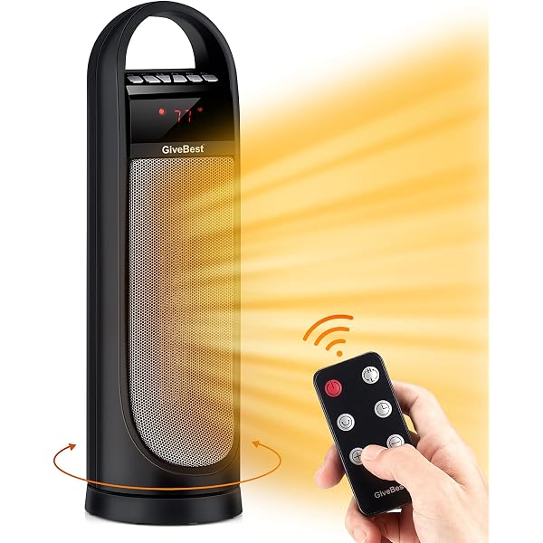 Amazon.com: 22” Tower Space Heater, 1500W/900W Ceramic Quiet Room Heater  with Remote Control, Oscillation, Thermostat, Overheat u0026 Tip-Over  Protection, Digital Rotating Heater for Room Home Office : Home u0026 Kitchen