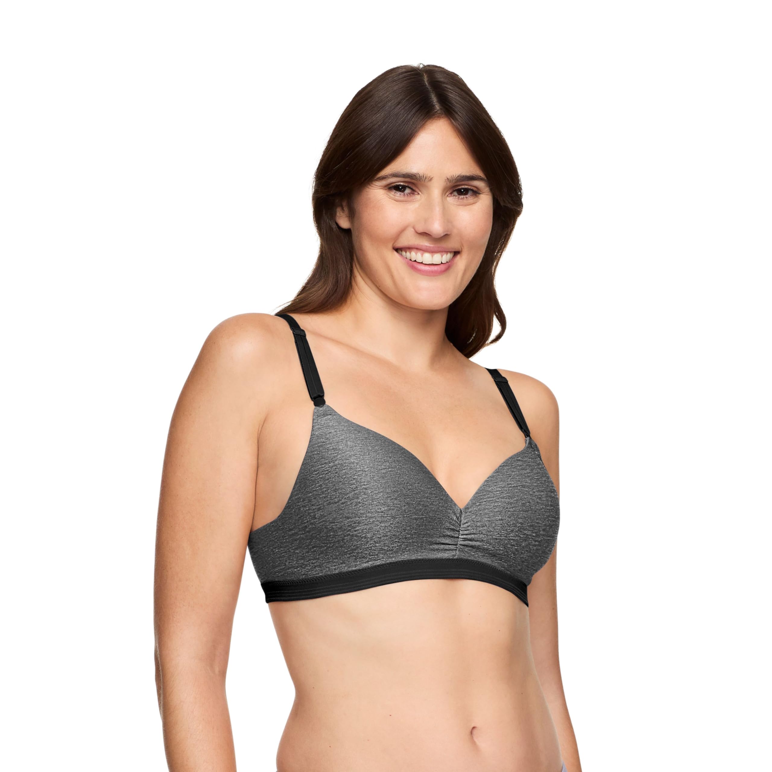 Warner’s Women’s Play It Cool Wire-Free with Lift Bra RN3281A, Dark Gray