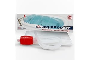 AquaPod Kit - BPA Free and Made in USA! Emergency Water Storage Container, Hurricane Survival (65 gallons of Water – Some Lar
