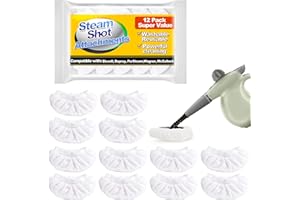 12 Pack Universal Microfiber Cloths for Handheld Steam Cleaner, Washable & Reusable Replacement Pads Compatible with Bissell 