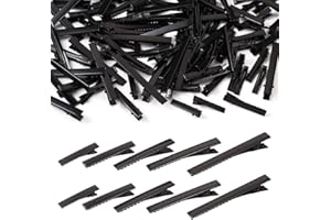 100Pcs Black Alligator Hair Clips 5 Sizes Metal Barrette Hair Clips Single Prong Hairpins for Bows Hair Accessories Making, 3