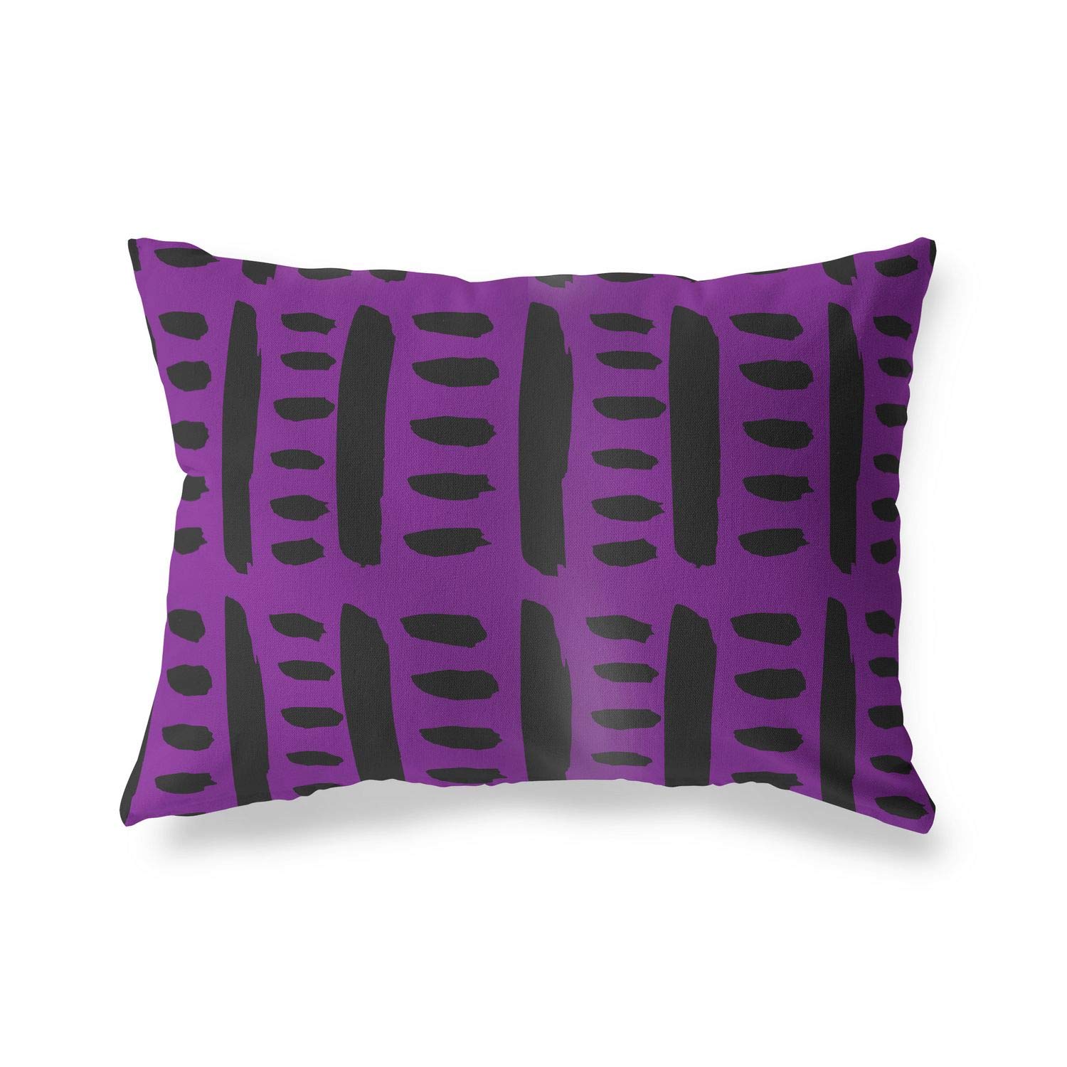 BonaMaison Decorative Cushion Cover, Purple-Black Throw Pillow Covers, Home Decorative Pillowcases for Livingroom, Sofa, Bedroom, Size: 45X60 Cm - Designed and Manufactured in Turkey