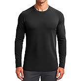 NASBING Mens Thermal Long Sleeve Shirt Base Layer Cold Weather Fleece Lined Underwear Tops Winter Undershirt