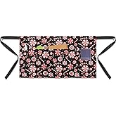 Noprintge Server Apron with 3 Pockets, Waterproof Oil Waitress Waiter Half Apron for Restaurant Hotel Kitchen Cafe