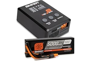 Spektrum Accessories Smart Powerstage Surface Bundle: 5000mAh 2S 50C LiPo Battery (IC3) / 100W S100 Charger, SPMX-1031