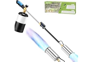 EASITALY Weed Torch Propane Burner, Blow Torch Flame Thrower, Weed Burner with Self Igniting and Anti-slip Rubber Handle for Weeding, Charcoal Starter, Ice Melting(Fuel Not Included)