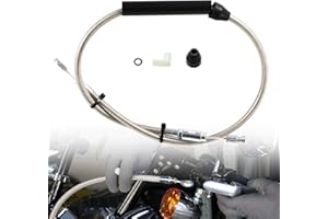SHYYGL TIGERSGATE 16” Handlebar Clutch Line 45.47” Extended Length Steel Braid Clutch Cable for 2018-Up Harley Softail Street Bob/Fat Boy,Silver