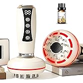 4-in-1 Lymphatic Drainage Massager for Cellulite & Stretch Marks, Body Sculpting Machine with Red Light, Heat, Vibration for Legs, Arms, Belly, Includes Moxa Pads